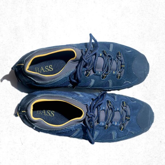 NEW Men’s BASS Blue Suede Hiking Shoes Gator Groove Size 10D Merrel salomon - Picture 4 of 6